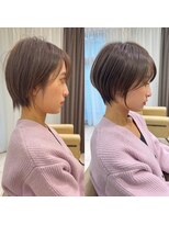 アンド ストーリーズ(&STORIES)&nbsp;前髪あり耳掛け丸みくびれショートボブ20代30代40代50代（蘭）