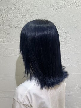 アジールヘア 池袋東口店(agir hair) ブリーチブルーブラックカラー寒色系池袋