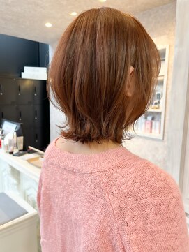 キャアリー(Caary) 福山市美容師求人スタッフ募集中秋ピンクベージュ外ハネ20代30代