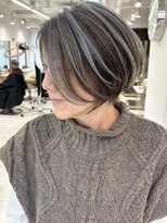 アンド ストーリーズ(&STORIES) 斜めバング/白髪ぼかし/絶壁解消40代/50代【橋本】