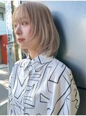 ブロンドベージュ フェイスレイヤーボブt7323