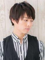グルーミングサロン バーバー キャッスル 北浦和西口(Grooming salon Barber Castle) アッシュブラックくせ毛風ショート就活ヘアU北浦和