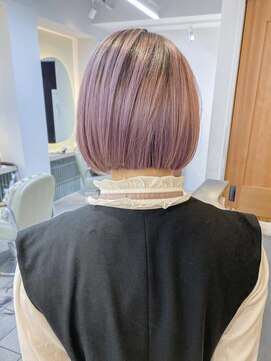 テトラ バイ ネオリーブ 横浜西口店(tetra by neolive) 丸ボブペールトーンラベンダー横浜　成田