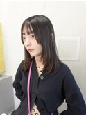 アプリコットオレンジ/くびれヘア/ウェーブショート［新潟］