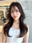 レイヤーカット小顔に見せるヘア/韓国ヘア/髪質改善/福岡/博多