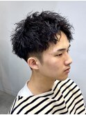 メンズスパイキーショートマッシュピンツイストスパイラルパーマ