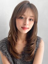 アグノス 青山(Agnos)&nbsp;大人可愛いワンカールデジタルパーマ艶感薄めバングうるツヤ