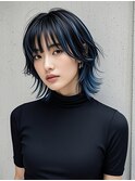 レイヤーボブボブヘアショートウルフパーマウルフボブヨシンモリ