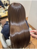 チョコブラウン×髪質改善トリートメント