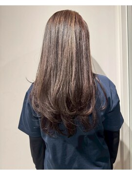 ギネス(Giness) 【艶感美髪】ナチュラルブラウンロングダークアッシュ