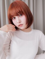 カバーヘア ブリス 志木南口駅前店(COVER HAIR bliss) チェリーレッドピンクメッシュハッシュレイヤーボブ10代20代W