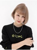 似合わせふんわりボブ透明感ベージュ髪質改善銀座