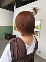 リング(ring)&nbsp;艶オレンジカラー×切りっぱなしボブ