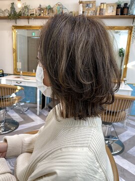 ロンドアベニール 北千住(Lond avenir) ハイライト×ミディアムウルフレイヤー　西田大樹