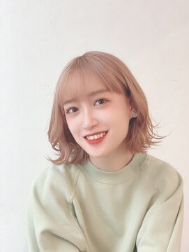 アレンヘアー 名古屋店(ALLEN hair) 切りっぱなしボブ×ハイトーンへア