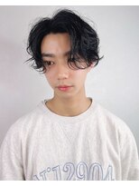 アンダーバーホワイト(_WHITE)&nbsp;センターパートパーマ