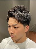 かき上げアップバングショート ツーブロック ソフトモヒカン