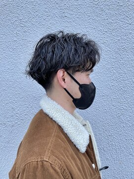 ネオリーブカフ 鶴ヶ峰店(Neolive caff) 【横顔】ウェーブセンターパート【イケメン】