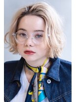 メーヴェ(Mowen)&nbsp;mowen×切りっぱなし×ラフウェーブ×ベージュ×アッシュカラー