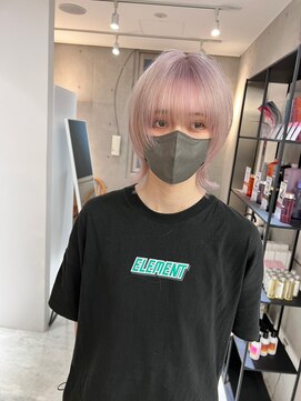 サンド 鹿児島中央(sand) 黒髪/グレーベージュ/レイヤーロング/前髪パーマ[鹿児島駅]