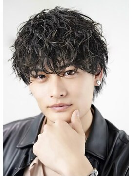 オーシャントーキョーウエスト 心斎橋 (OCEAN TOKYO WEST) スパイラルパーマウルフツーブロックツイスパシャドウパーマ