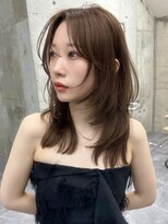 サイン 渋谷(SIGN)&nbsp;韓国ヘア水光肌ベージュカラーレイヤーカット渋谷ブリーチ無し