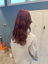 プラス ファースト ヘア(Plus 1st)&nbsp;チェリーピンク×ウェーブ巻き