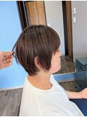 【髪質改善】弱酸性ストレート＋ケアカラー(ショート)[みどりの]