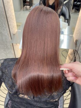 ロンドシエル 横浜(Lond ciel) ブリーチなしチェリーブラウン髪質改善縮毛矯正酸性ストレート