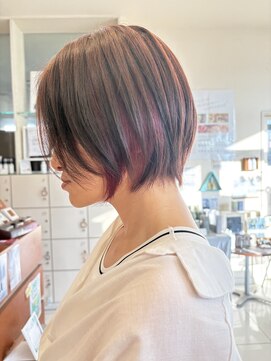 レイフィールド はません店 ナチュラルショート×デザインカラー