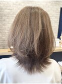明るめぼかしデザインカラーミディアムスタイル
