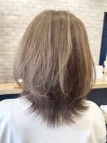 ジェービーヘア 稲毛(jb hair)&nbsp;明るめぼかしデザインカラーミディアムスタイル