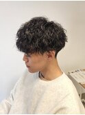 刈り上げマッシュ波巻きツイストスパイラルパーマ
