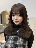 ムージー(moug)&nbsp;オリーブベージュ × レイヤーカット