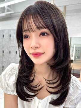アッシュ 洋光台店(Ash) 結べるレイヤーカット丸みショートボブ顔周りカット