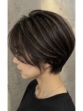 アッシュ 二子玉川店(Ash)&nbsp;丸み若見えショート白髪ぼかし脱白髪染め30代40代50代60代