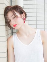 ルティア(Lutia) 似合わせカット かきあげバング ピンクブラウン☆