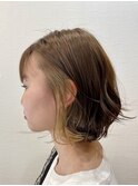 ロブヘア /イヤリングカラー /マロンベージュ /ボブレイヤー