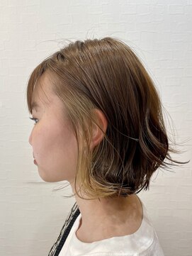 ラテルネ 名駅店(Laterne) ロブヘア /イヤリングカラー /マロンベージュ /ボブレイヤー
