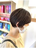 【ANNEXハザマ】バッサリフレンチショート×グレイアッシュ