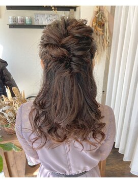 ファンド 千葉(fand) ヘアセット/着物ヘア艶ボルドー韓国風ヘアくびれヘア