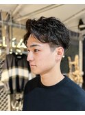 七三オールバックコンマヘア