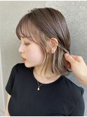 【Lond表参道倉崎涼】インナーグレージュ 前髪 マチルダボブ