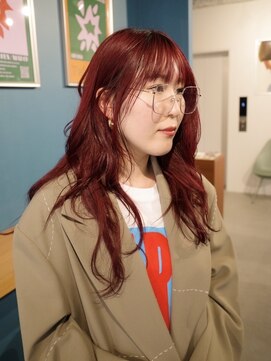 ヨー(Yoh-) 【ロングレイヤー/中里千尋】ボルドーカラー/ロングウルフ