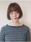 ミニボブ 前上がり リップライン