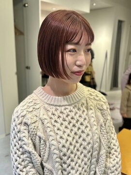 ハル 南平岸(HARU) ミニボブ／コーラルピンク/ブリーチなし