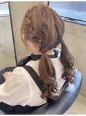 ヘアセット×ハートアレンジ