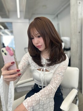 アイシー 表参道(ICY) ミディアムレイヤー&明るめベージュ