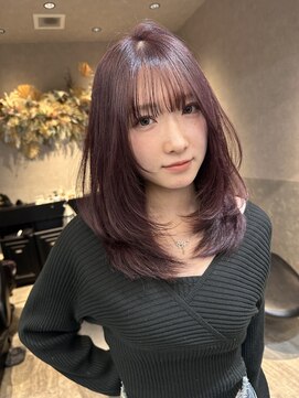 ロンド レア 天神大名店(Lond Le’a) メルティカラー/ウェーブミディアム/似合わせカット/着物ヘア