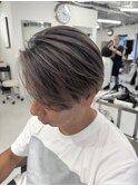 47歳白髪ぼかしハイライトバレイヤージュ